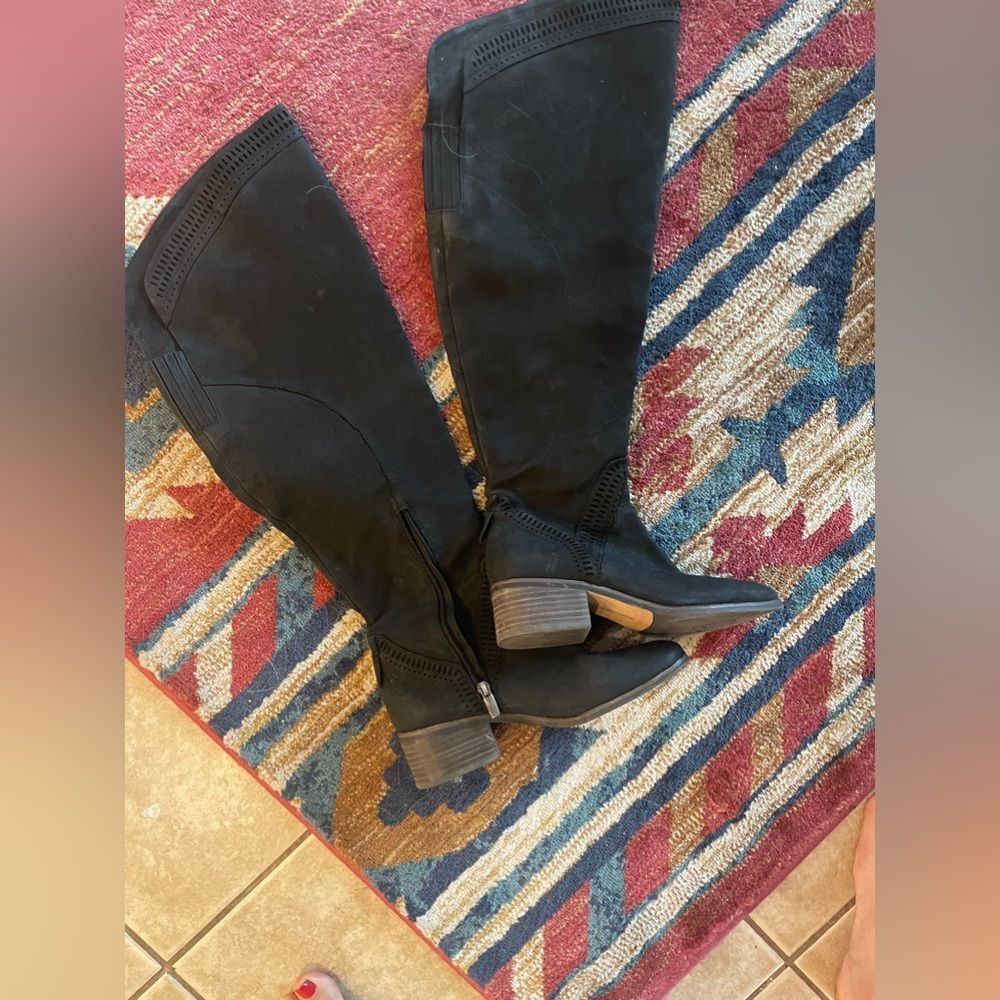 Vince Camuto, over knee suede boots